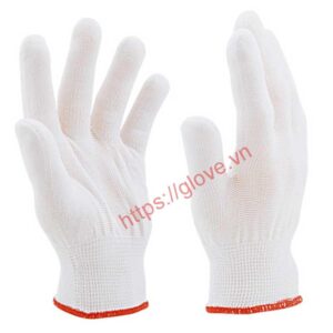 Găng tay sợi poly dệt máy 10G loại 40 gam