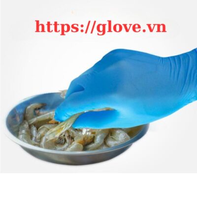 Găng tay y tế màu xanh