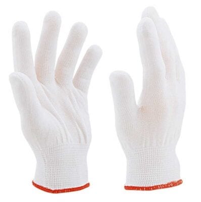 Găng tay sợi poly dệt máy 10G loại 40 gam