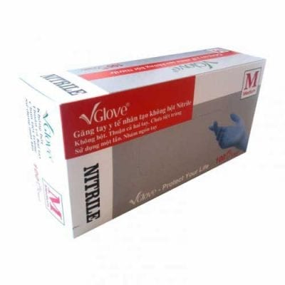Găng tay y tế Khải Hoàn Nitrile Vglove Blue
