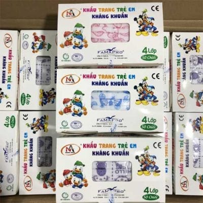 Khẩu trang trẻ em 4 lớp Nam Anh